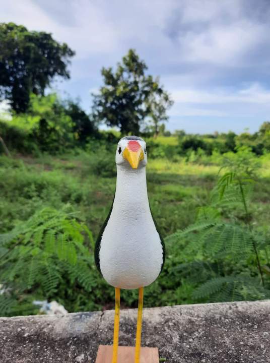 นกกวักปลอม-นกไก่นา-พร้อมเสียง-ใช้สำหรับต่อนก-หรือตกแต่งสวน-นครพนมเท่านั้น