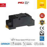 Omron ซ็อคเก็ต PYF11A SOCKET 11 ขา ฐานรีเลย์สำหรับติดตั้งบนรางและติดตั้งแบบใช้สกรู  (สำหรับ MY3)