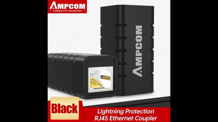 AMPCOM RJ45 Coupler, 8P8C Female Extender LAN Connector Inline CAT6A ...