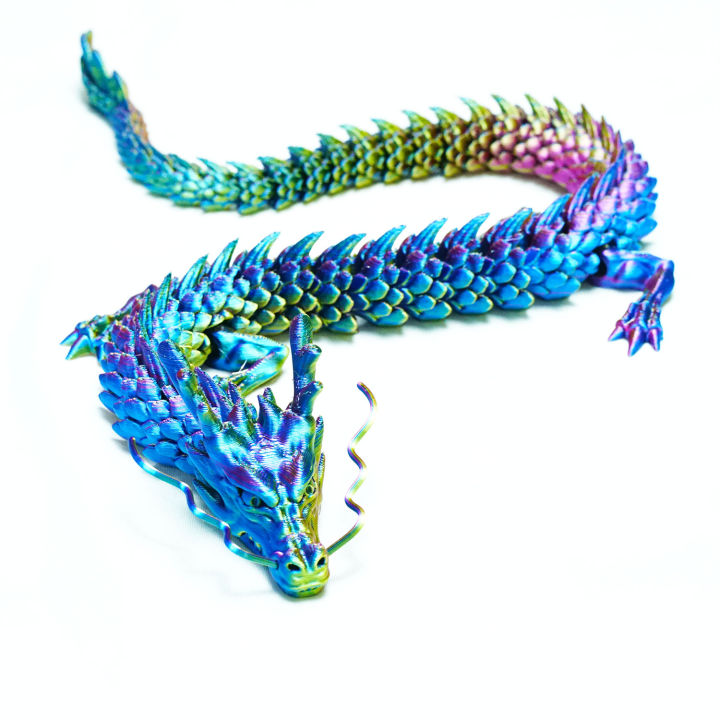 Laser 3d Printed Joint Dragon Model Realistic Animal Toys With Flexible 