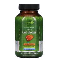 ?บล๊อคแป้ง?Irwin Naturals 3-In-1 Carb Blocker, Maximum Strength, 75 Liquid Soft-Gels