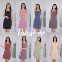 Dressii me : Vevy Dress - ใหม่ ! เดรสคอเหลี่ยมแขนกุด ( XS- XXL)