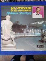 MANTOVANI &amp; his orchetra  Strauss Waltzes   000411  แผ่นเสียง vinyl Lp 33rpm 12"สภาพกำลังฟังได้ดีได้รับการตรวจสอบ