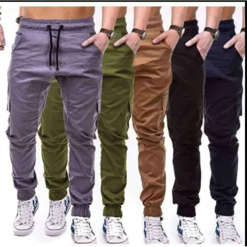 Shop H M Jogger Pants For Men Brown with great discounts and