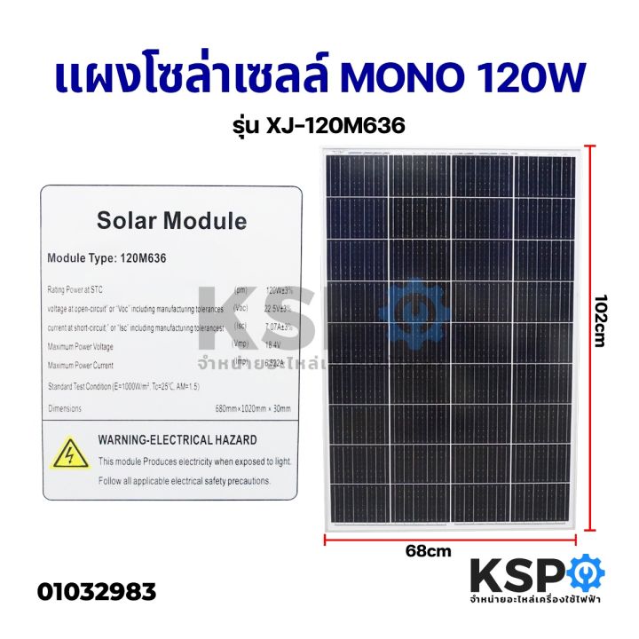 แผงโซล่าเซลล์-mono-120w-solar-cell-panel-mono-crystalline-ksp-โซล่าเซลล์