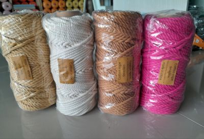 Cotton6mm50m.เชือกคอตตอน 6มม 50ม. งานDIY มัดเมคราเม่