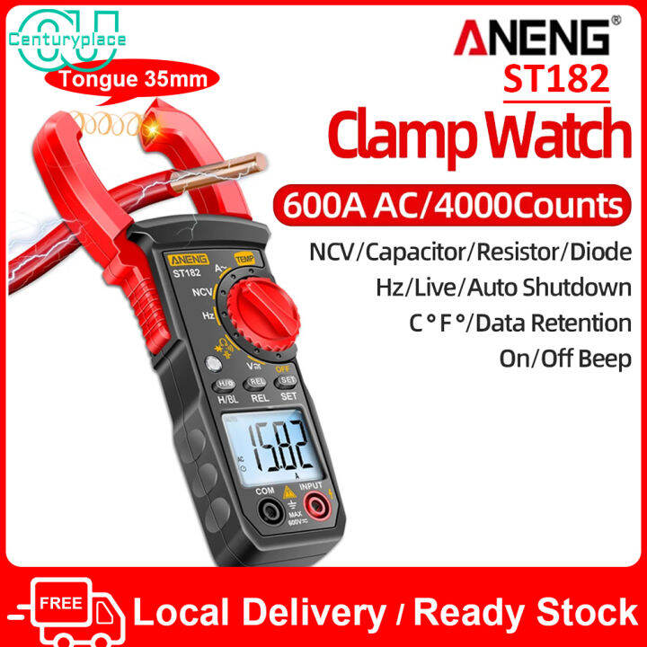 [Local Delivery] ANENG ST182 4000 Count Clamp Meter AC/DC Voltage ...