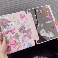 ?ส่งจากไท? เจ้าหญิง การ์ตูน กระจกเงา เคส for iPad Gen10 10.9 2022 Gen9 10.2 pro 11 2021 เคสไอแพด Air4 5 Case ลูกแมว