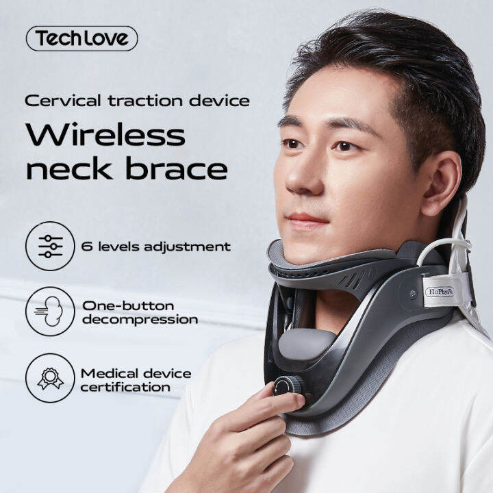 Tech Love Wireless Neck Brace Adjustable Inflatable Cervical Vertebra
