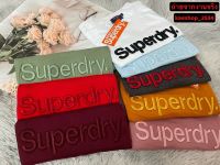 เสื้อยืดแขน? ปักอกนูนSuperdry  ผ้าคอตตอน  S M L XL ทรงตรง ใส่สบาย ใส่ได้ชายและหญิง