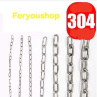 โซ่สเตนเลส 304 โซ่ล่ามสุนัข มีหลายขนาด 2mm 3mm 4mm 5mm 6mm กด1ครั้งเท่ากับ1เมตรรับเพิ่มกด+ นะครับ