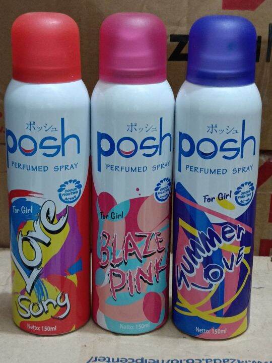 POSH Body Spray Perfumed Blaze Pink 150ml, Summer Love 150ml, Love Song ...