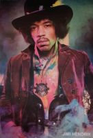 โปสเตอร์วงดนตรี วินเทจ Jimi Hendrix