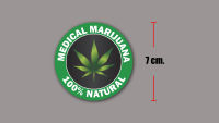 sticker pvc medical marijuana  งานออฟเซ็ทแท้ pvc กันน้ำ กันแดด