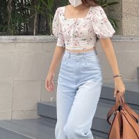 HERDAILY STUDIO - her crop floral white