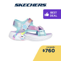 Skechers สเก็ตเชอร์ส รองเท้าแตะเด็กผู้หญิง Girls S-Lights Unicorn Dreams Explorer Majestic Bliss Sandals - 302682N-PRMT Lights, Magical Collection, Thematic