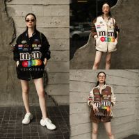 เสื้อแจ็คเก็ตทรงโอ​เวอร์ไซส์ ลายM&amp;M VSHOP