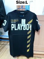 Playboy เสื้อยืดคอกลมผู้ชาย