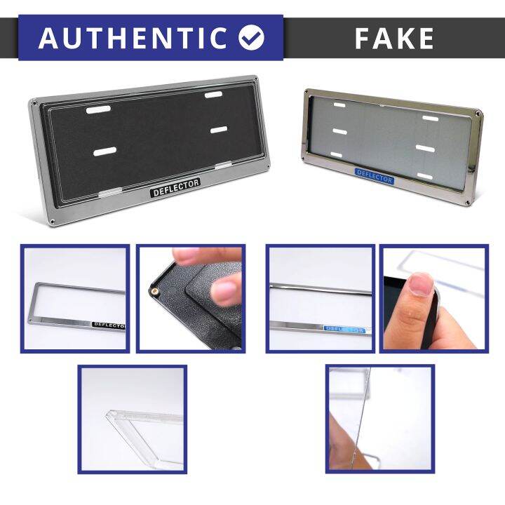 Deflector Genuine Vehicle License Plate Protector / Car Plate Holder
