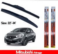 ที่ปัดน้ำฝน ใบปัดน้ำฝน ซิลิโคน ตรงรุ่น Mitsubishi Attrage ไซส์ 22-14 ยี่ห้อ Diamond