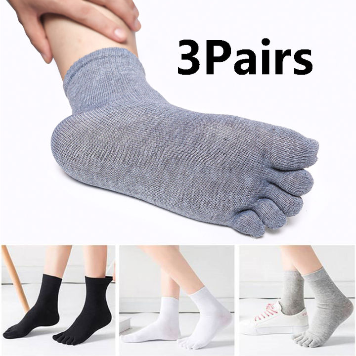 【Muswannas】3Pairs/Pack Man Women Slipper Toe Socks Mesh Hollow No Show ...