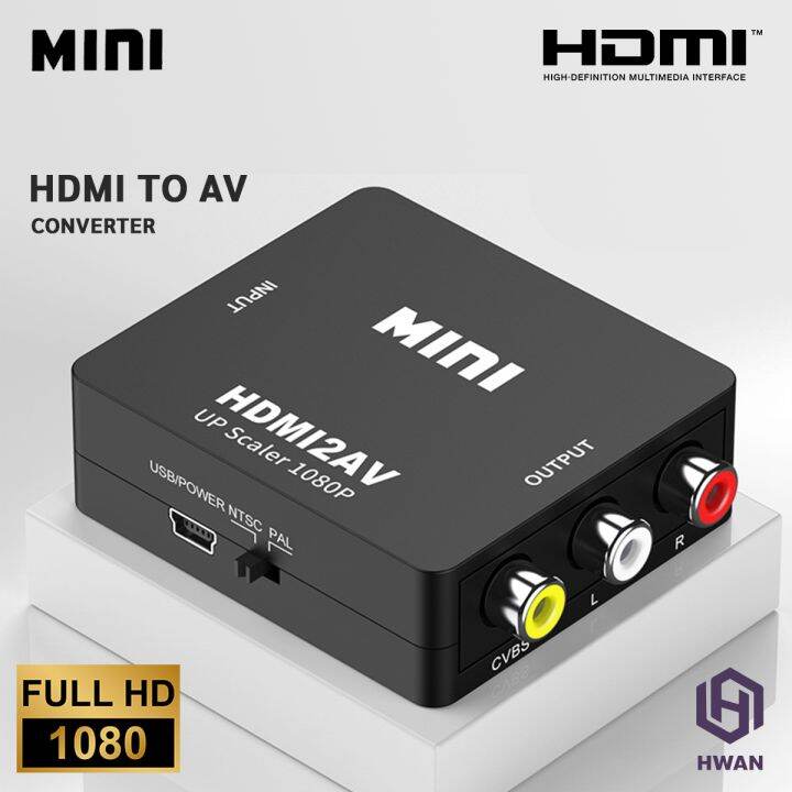 【ตัวแปลงสัญญาณ HDMI】HDMI to AV Converter (1080P) แปลงสัญญาณภาพและเสียง