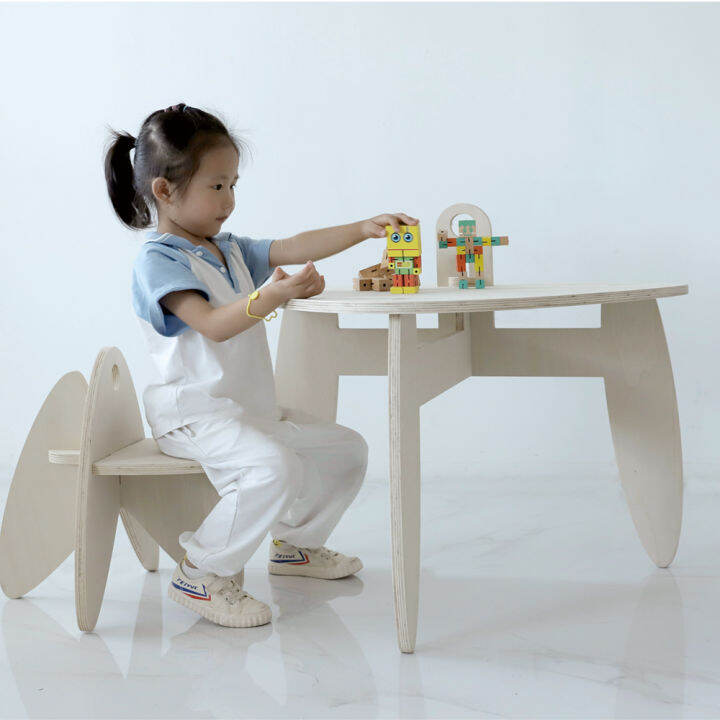 Creative Children's Learning Small Table Wooden Baby Table and Chair