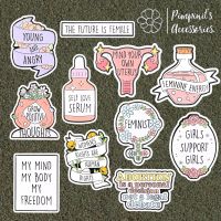 ?? พร้อมส่ง : ??‍? เข็มกลัดเซ็ทส่งเสริมพลังสิทธิสตรี | Feminist - Woman Power Enamel Brooch Pin Set.