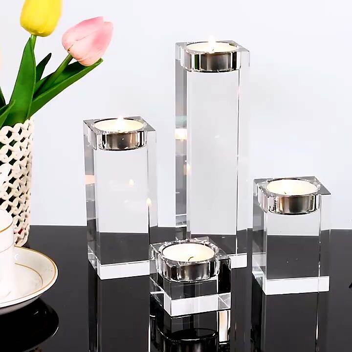 XINLANYASHE nến pha lê chân nến trang trí người giữ ngọn nến thủy tinh cốc nến XINLANYASHE nến pha lê chân nến trang trí người giữ ngọn nến thủy tinh cốc nến