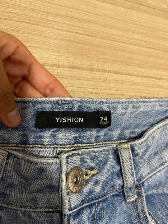 กางเกงยีนส์แฟชั่น-yishion-เอว24-สะโพก-34-แบรนด์เกาหลี-สวยมากค่ะ