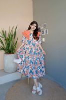 Chimney Flower Maxi Dress ป้าย Tankun