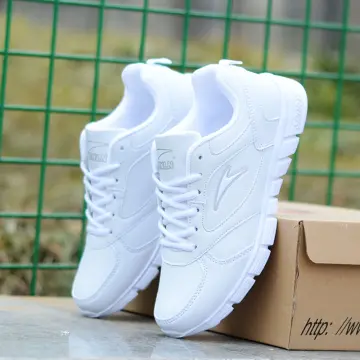 Full white sales sports shoes