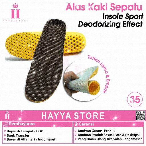 Alas Kaki Sepatu Rhodey Insole Sport Deodorizing Effect Sol Sepatu