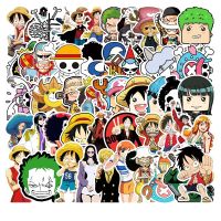 Waterproof Sticker‪(⸝⸝› з ‹⸝⸝)‬   One piece 5  สติกเกอร์ไดคัท  กันน้ำ  50 PCS   ติดรถ เคส โน๊ตบุ๊ค กระเป๋า กีตาร์ ตู้เย็น สเก็ตบอร์ด แก้วเยติ