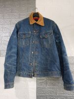 เสื้อแจ็คเก็ตยีนส์ 70s Vintage ROEBUCKS USA Denim ริมแดง กระดุมท้ายกระสุนอก22"รอบอก44"