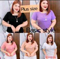 605เสื้อสาวอวบ Basic styleผ้ายูนิโคล่ใส่สบายมากก