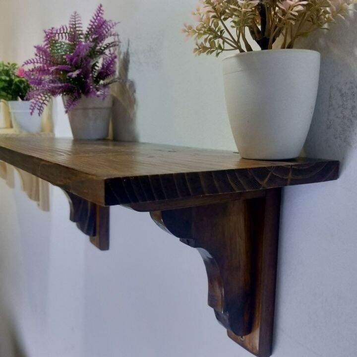 Wall mounted wooden shelves Lazada
