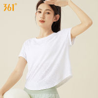 เสื้อโยคะ361องศาเสื้อทีเชิ้ตสีขาวไซส์ใหญ่ใส่สบายเหงื่อรุ่นฤดูร้อนทรงหลวมแขนสั้นระบายอากาศกีฬาผู้หญิงดูแพง