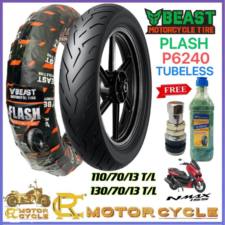 Beast Flash P Tubeless Tire By By For Motorcycle N Max Free Pito