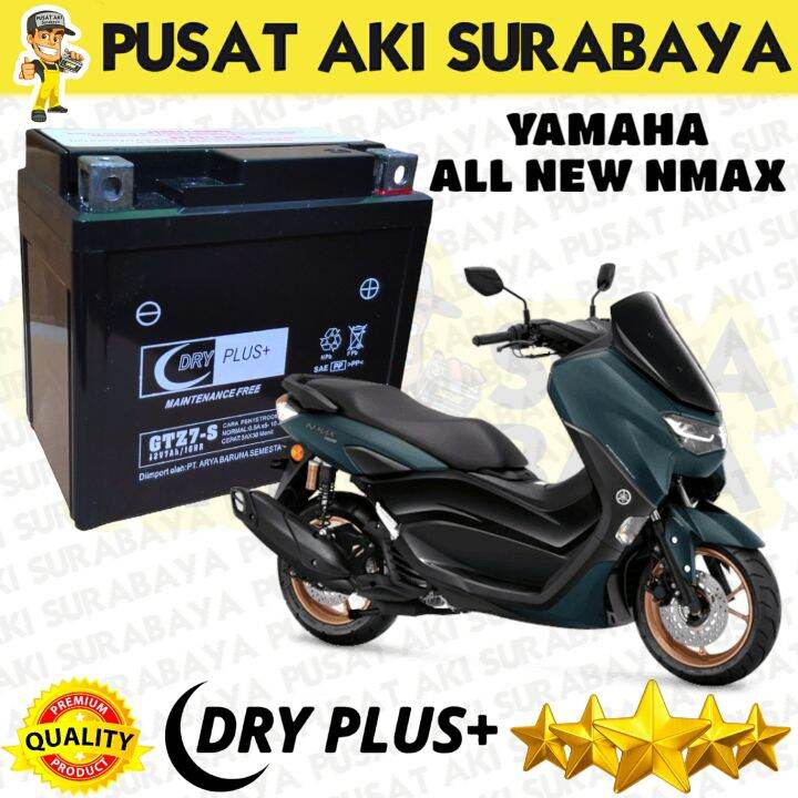 ORIGINAL AKI DRYPLUS GTZ7S 12 VOLT 7 AMPER UNTUK MOTOR ALL NEW NMAX