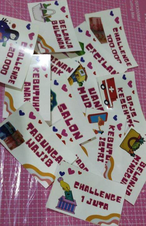 Sticker Budgeting Dompet Pintar Label Transparan Pcs Tanpa