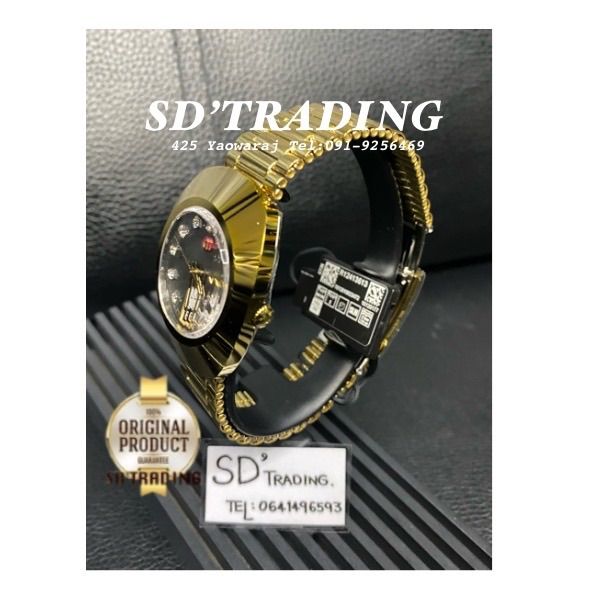 rado-diastar-automatic-11-พลอย-นาฬิกาข้อมือผู้ชายเรือนทองรุ่น-r12413613-สีทอง-หน้าปัดสีดำ