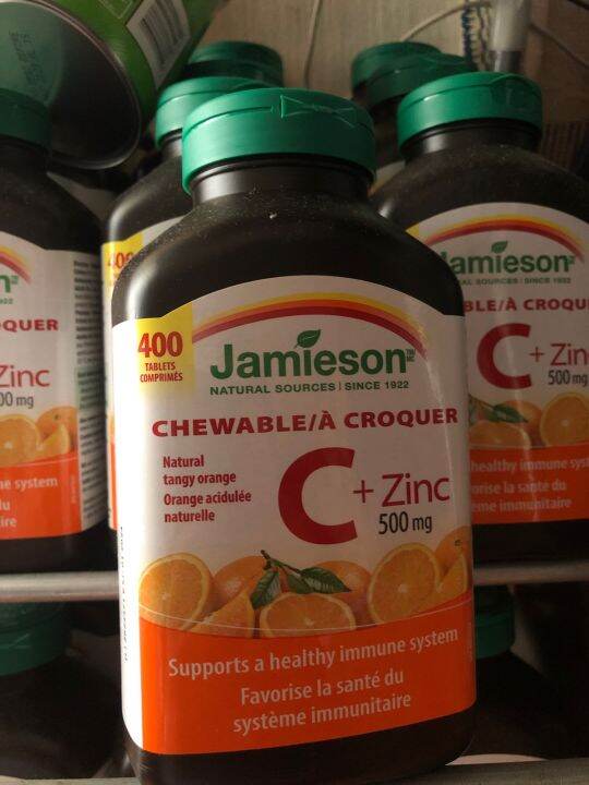 Jamieson chewable 500mg vitamin C with Zinc 400 tablets Lazada PH
