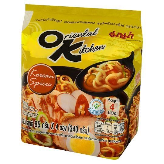 MAMA Oriental Kitchen Instant Noodles Korean Spices 340 g*Pack 2.มาม่า ออเรียนทัล โคเรียนสไปซ์ 340 ก*แพ็ค 2