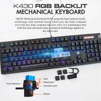 Oker K430 RGB Backlit คีย์บอร์ดเกมมิ่ง มัลติฟังค์ชั่น (Blue switch) รับประกัน 2ปี