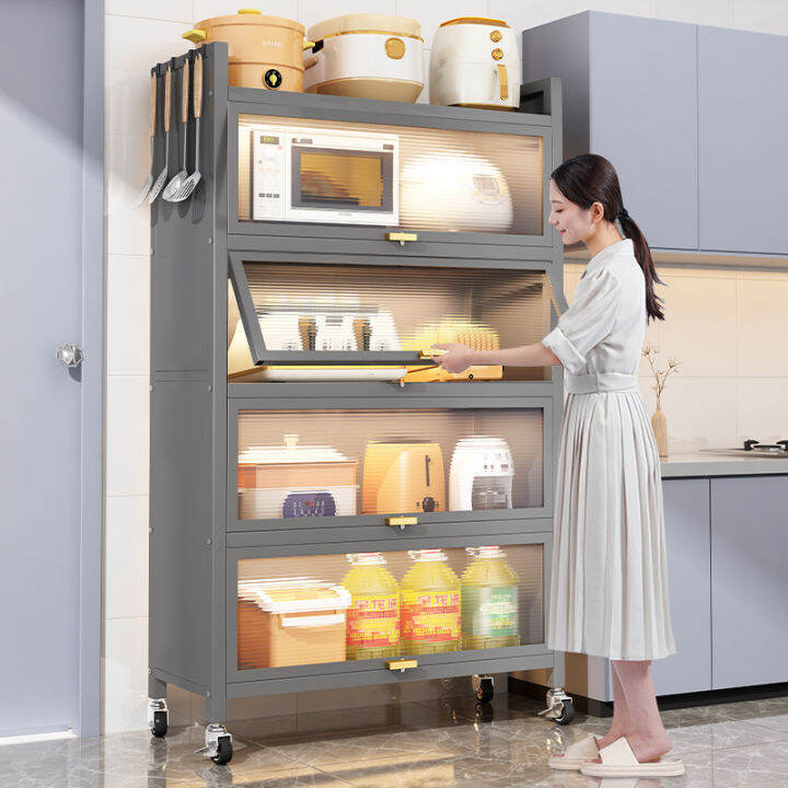 Kitchen Storage Rack Floor MultiLayer MultiFunctional Microwave Oven