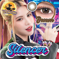 คอนแทคเลนส์ รุ่น Silencer สีเทา/ตาล Gray/Brown มีสายตาปกติ (0.00) เปลี่ยนแทนทุกเดือน