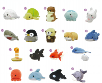 ของเล่นจี้ขนาดเล็กมินิซีรีส์สัตว์ทะเลน่ารักแบบใหม่ Amuse จากญี่ปุ่นตุ๊กตาจำลองขนฟูๆแบบเป็นกลาง