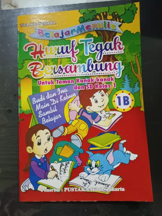 Buku Paket Isi 2 Buku Belajar Menulis Huruf Tegak Bersambung 1a+1b(15× ...