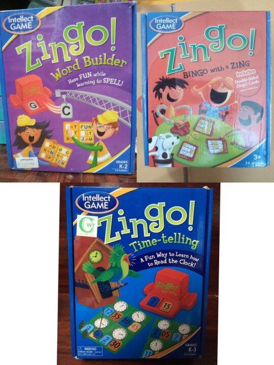 Zingo Timetelling เกมสอนเรื่องเวลา zingo bingo with a zing เกมส์บิงโก